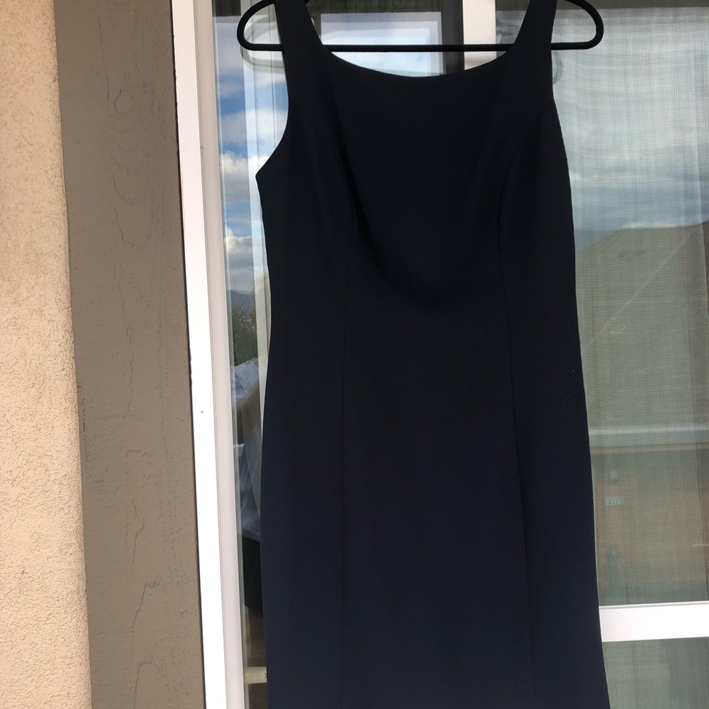 Randy May designer. Navy blue. Bows on back